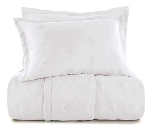 COLCHA DIAMOND ALTENBURG BRANCO SOLTEIRO