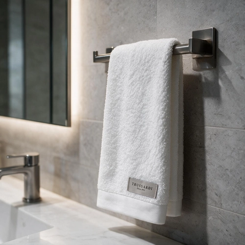 TOALHA ATENA TRUSSARDI BRANCO ROSTO