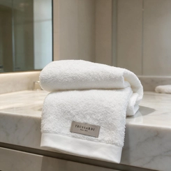TOALHA ATENA TRUSSARDI BRANCO ROSTO BRANCO