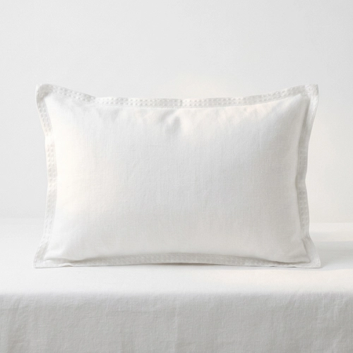 ALMOFADA ANGELA MASSONI PESPONTO DUPLO BRANCO 40X60