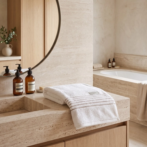 TOALHA PALLADIO BRANCO/LEGNO ROSTO
