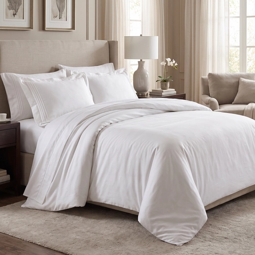 JOGO DE EDREDOM SUMMER COMFORTER LUMEN SULTAN 300 FIOS BRANCO QUEEN BRANCO