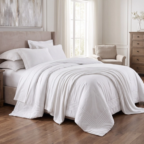 JOGO DE EDREDOM SUMMER COMFORTER LUMEN SULTAN 300 FIOS BRANCO QUEEN