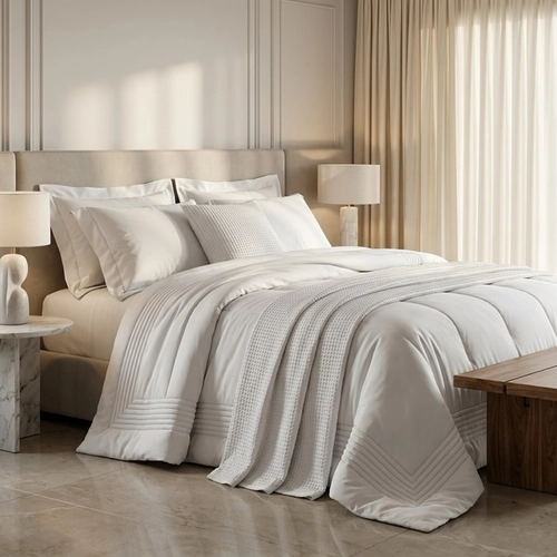 JOGO DE CAMA SILKEN BAMBOO SULTAN 400 FIOS BRANCO KING