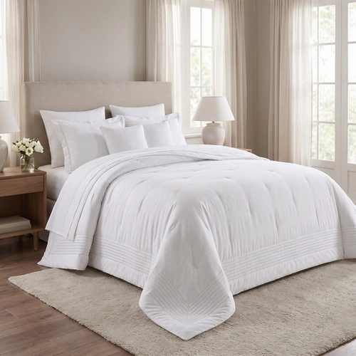 JOGO DE EDREDOM SUMMER COMFORTER LUMEN SULTAN 300 FIOS BRANCO KING