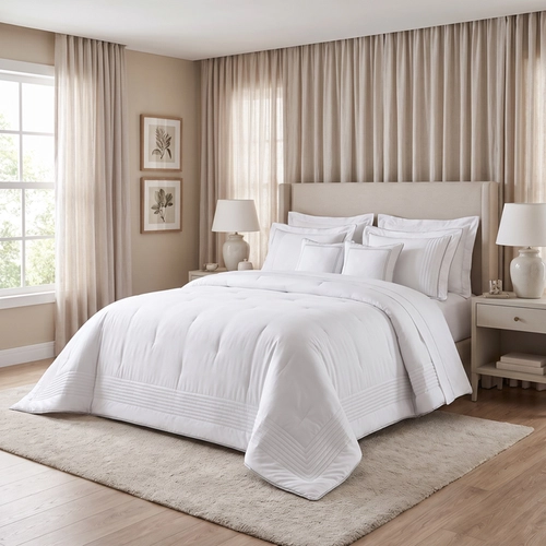 JOGO DE EDREDOM SUMMER COMFORTER LUMEN SULTAN 300 FIOS BRANCO KING