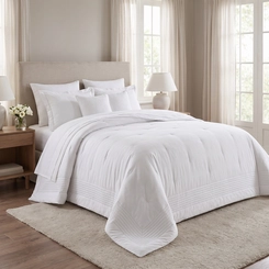 JOGO DE EDREDOM SUMMER COMFORTER LUMEN SULTAN 300 FIOS BRANCO KING BRANCO