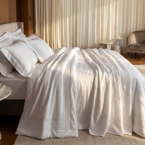 JOGO DE CAMA SILKEN BAMBOO SULTAN 400 FIOS BRANCO QUEEN