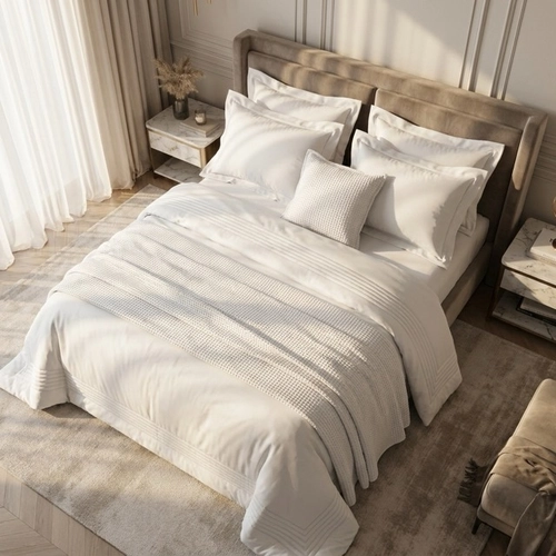 EDREDOM SILKEN BAMBOO SULTAN 400 FIOS BRANCO QUEEN