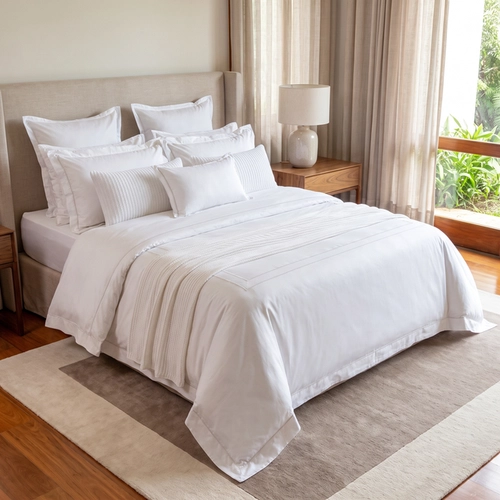 JOGO DE CAMA CORDONE SULTAN/300 FIOS BRANCO/PRATA KING