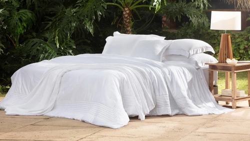 ALMOFADA SILKEN BAMBOO SULTAN 400 FIOS BRANCO - BRANCO