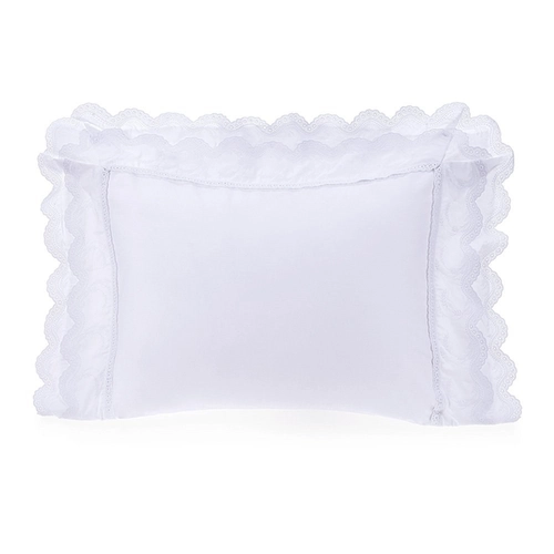 ALMOFADA ROMANZA 300 FIOS TRUSSARDI BRANCO/BRANCO 30X40