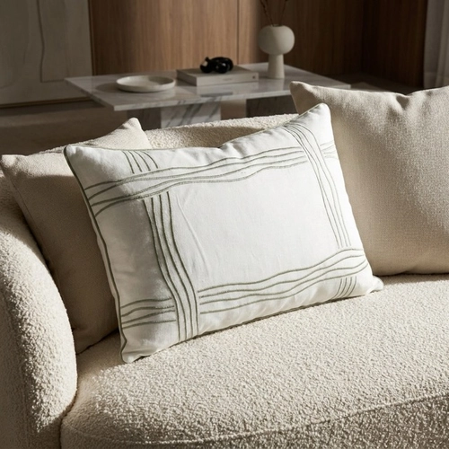 ALMOFADA LINHO BORD GEOMETRICO MUSGUINHO ANGELA VERDE -