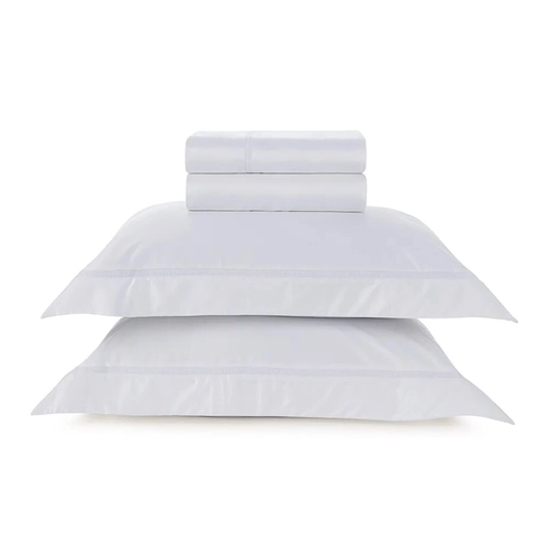 JOGO DE CAMA MILAZZO 1000 FIOS TRUSSARDI BRANCO/BRANCO -