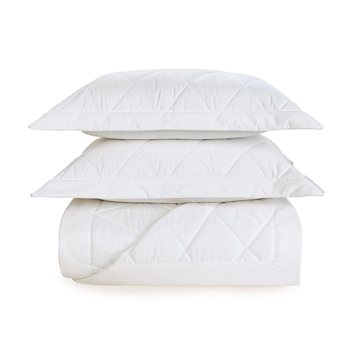 JOGO DE COLCHA MILLE 1000 FIOS TRUSSARDI/QUE BRANCO/BRANCO -