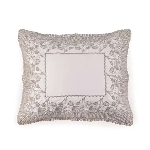 ALMOFADA FREZZANO 1000 FIOS BORDADO TRUSSARDI BRANCO/LEGNO - BRANCO/LEGNO
