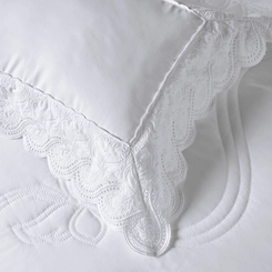 ALMOFADA FARFALLA BORDADO 200 FIOS TRUSSARDI/3 BRANCO/BRANCO - BRANCO/BRANCO