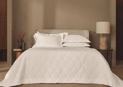 JOGO DE CAMA MILETO 1000 FIOS TRUSSARDI BRANCO / ARDOSIA QUEEN