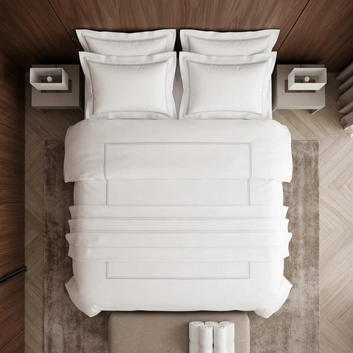 JOGO DE CAMA PORTELLO 300 FIOS TRUSSARDI/CA BRANCO/BRANCO CASAL BRANCO/BRANCO