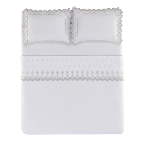 JOGO DE CAMA RICAMI BRANCO QUEEN