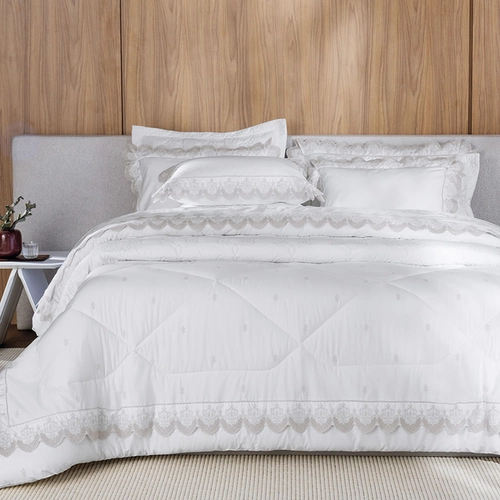 JOGO DE CAMA RICAMI BRANCO QUEEN
