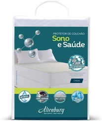 PROTETOR COLCHAO COM ELASTICO IMPERMEAVEL SONO E SAUDE ALTENBURG BRANCO KING BRANCO