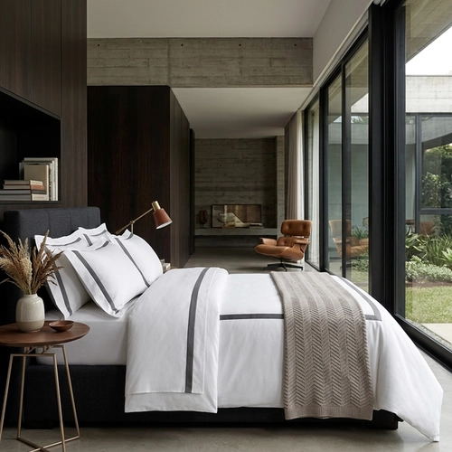 JOGO CAMA VERCELLI TRUSSARDI BRANCO/NOCCIOLA SOLTEIRO
