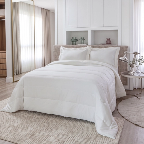 JOGO DE COLCHA CONFORT MONTEZ KACYUMARA OFF WHITE SOLTEIRO