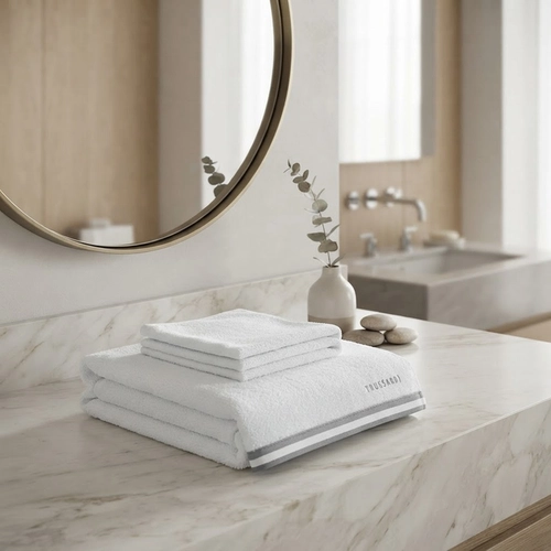 TOALHA BANHO MONTELLO/8 BRANCO/CINZA BANHO