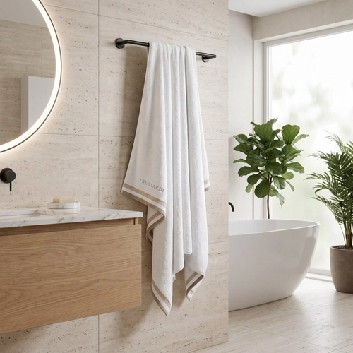 TOALHA BANHO MONTELLO/86 BRANCO/BEGE BANHO BRANCO/BEGE