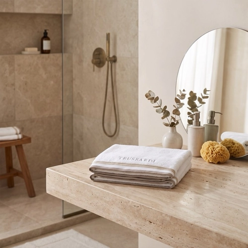 TOALHA BANHO MONTELLO/86 BRANCO/BEGE BANHO