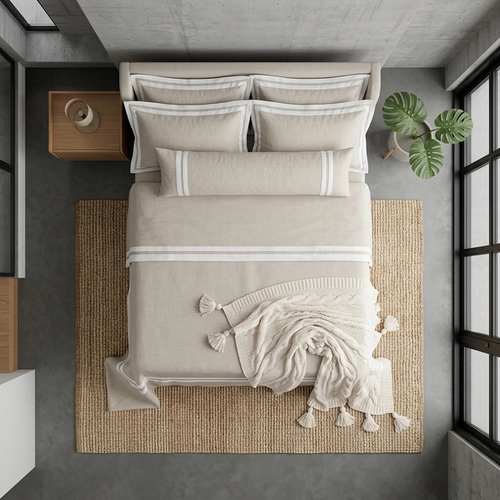 JOGO CAMA GALERIA BEGE INSTINTO QUEEN